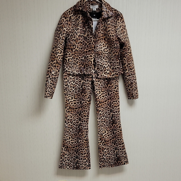 labelrail x dyspnea Pants - Labelrail X Dyspnea Leopard Print Jacket and Pants Set Womens Sz 8. NWT Indie